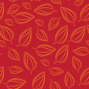 seamless with autumn leaves on colorful background. illustration