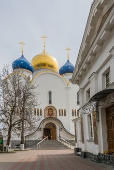 ODESSA, UKRAINE - 04.11.2018. Orthodox Holy Dormition Monastery, located in Odessa, Ukraine.