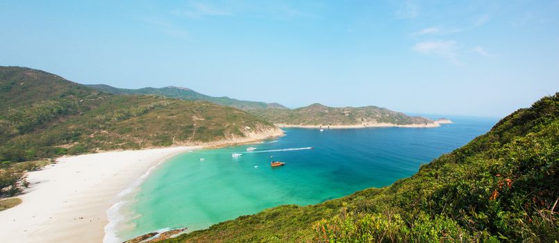 Hong Kong beach at daytime, hiking path