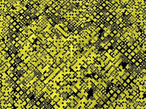 Yellow Black Grunge Textured Background with Fine Details - Grunge Illustration, Image