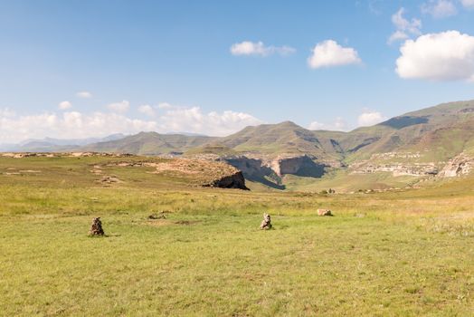 View from the vulture hide in Golden Gate in the Free State Province