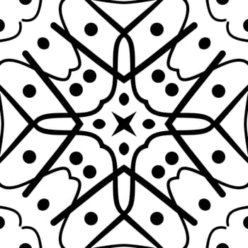 Digital computer graphic - decorative abstraction pattern in a black - white colors for design