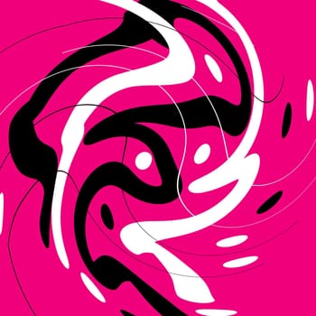 Digital computer graphic - abstract decorative background with a curves in a bright colors for design
