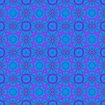 Digital computer graphic - seamless decorative pattern in a blue colors spirals for design.