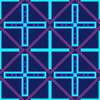 Digital computer graphic - seamless decorative pattern in a blue colors spirals for design.