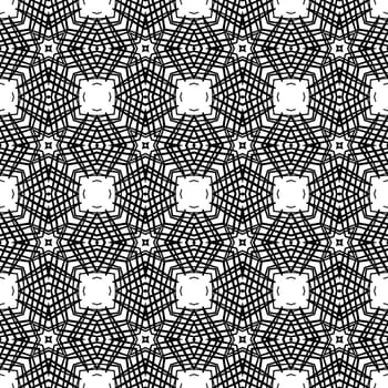 Digital computer graphic - seamless decorative pattern in a black - white colors for design.