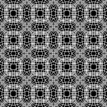 Digital computer graphic - seamless geometric pattern in a black-white colors for design. The Author - Peshkareva Irina