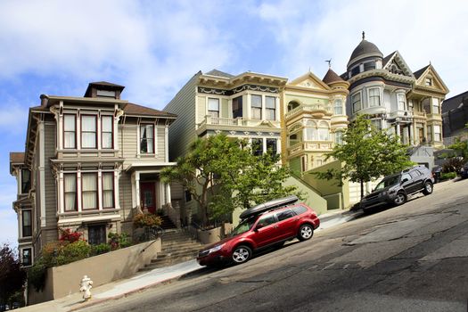 View to San Francisco with Alamo Square