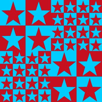 Digital computer graphic - seamless decorative pattern with a stars for design.