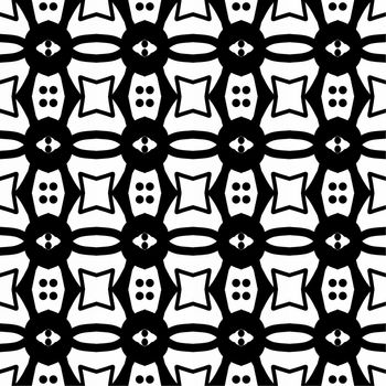 Digital computer graphic - seamless geometric pattern in a black-white colors for design. The Author - Peshkareva Irina