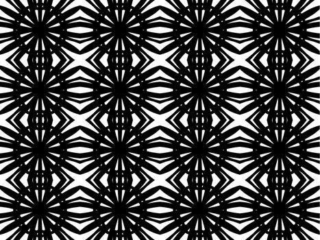 Digital computer graphic - seamless geometric pattern in a black-white colors for design. The Author - Peshkareva Irina