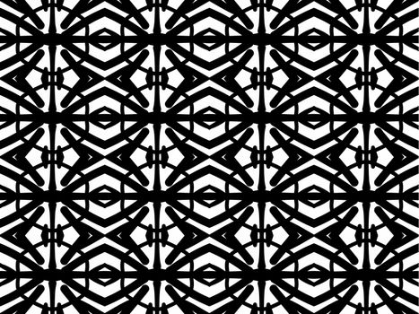Digital computer graphic - seamless Astroniras geometric pattern in a black-white colors for design. The Author - Peshkareva Irina