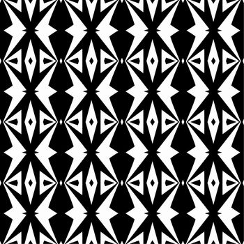 Digital computer graphic - seamless decorative pattern in a black - white colors for design