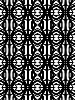 Digital computer graphic - seamless decorative pattern in a black - white colors for design