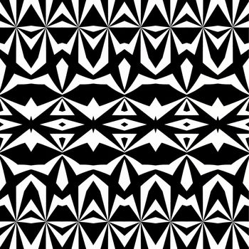 Digital computer graphic - seamless decorative pattern in a black - white colors for design
