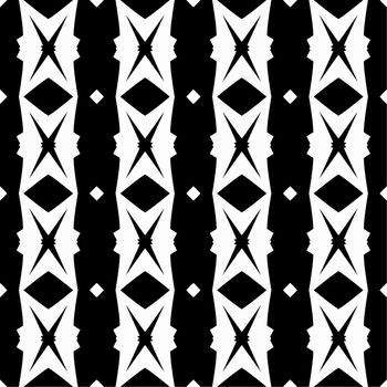 Digital computer graphic - seamless decorative pattern in a black - white colors for design