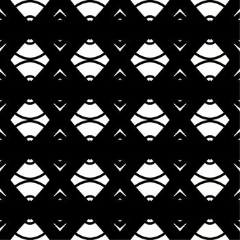 Digital computer graphic - seamless decorative pattern in a black - white colors for design