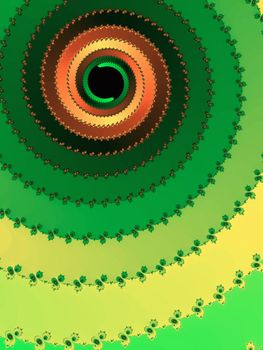 Digital computer graphic - abstraction fractal cspiral in a bright colors for design.