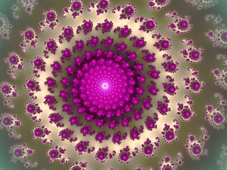 Digital computer graphic - fractal astroniras with spirals for design