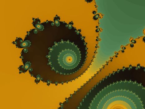 Digital computer graphic - abstract decorative fractal in a bright colors for design.