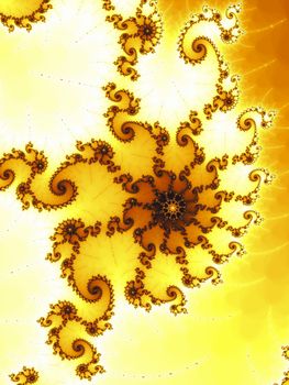 Digital computer graphic - abstract decorative fractal in a bright colors for design.