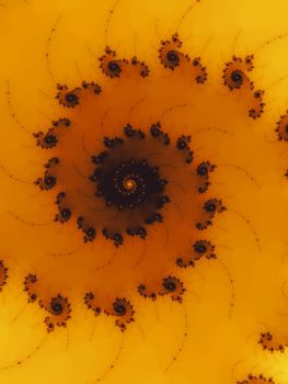 Digital computer graphic - abstract Astroniras decorative fractal with spirals in a gentle colors for design.