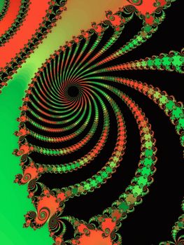 Digital computer graphic - abstract decorative fractal in a bright colors for design.