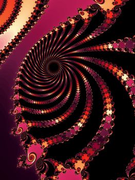 Digital computer graphic - abstract decorative fractal in a bright colors for design.