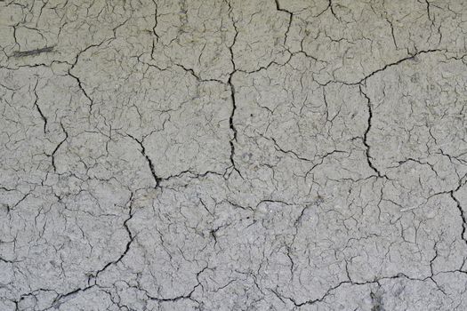 Drought, the ground cracks, no hot water, lack of moisture. Dried and cracked ground. Cracked surface, dry soil in arid areas.