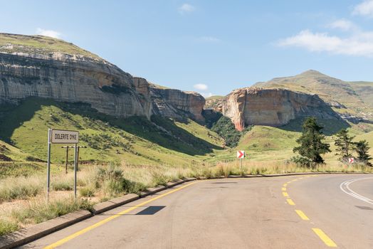 The viewpoint at Dolerite Dyke at Golden Gate in the Free State Province of South Africa