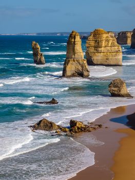 Beautiful view of Twelve Apostles, famous landmark along the Great Ocean Road, Australia