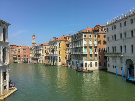 nice view to a venice house at summer