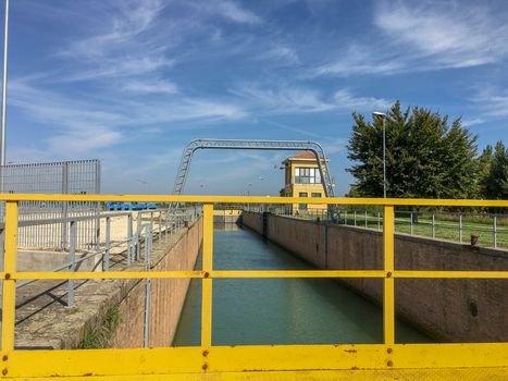 a ship sluice in venice at summer