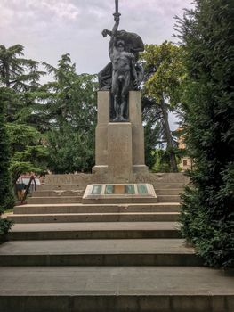 a statue at a park in venice city