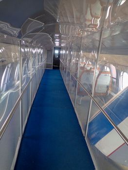 inside the concorde at the museum in germany