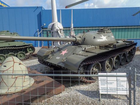 a russian tank from the world war in a museum