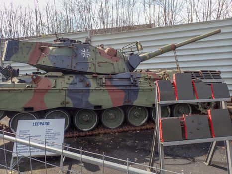 a tank leopard in a museum in germany