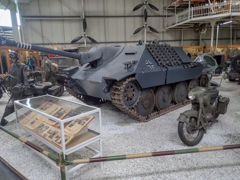 a german tank from the world war in a museum in germany