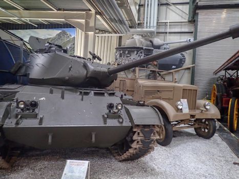 an old tank from the world war in a museum in germany