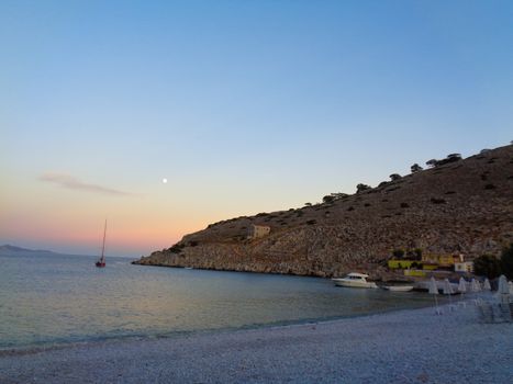 a lonely beach in karpathos