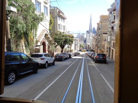 San Francisco with the tram
