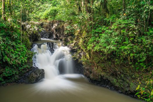 View of waterfall at Tawau Hills Park, Sabah, Malaysia