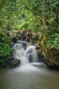 View of waterfall at Tawau Hills Park, Sabah, Malaysia