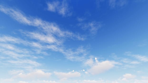 Cloudy blue sky abstract background, blue sky background with tiny clouds, 3d illustration