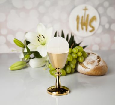 Eucharist, sacrament of communion background