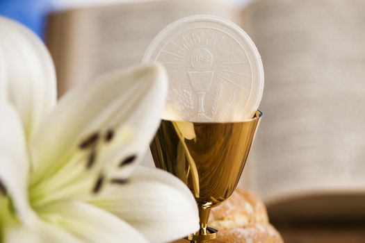 Eucharist, sacrament of communion background