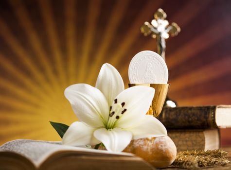 Eucharist, sacrament of communion background