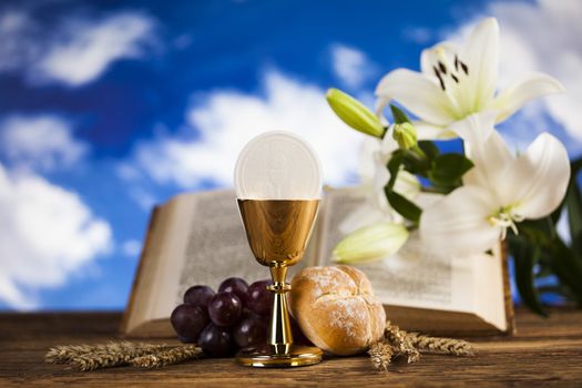 Eucharist, sacrament of communion background