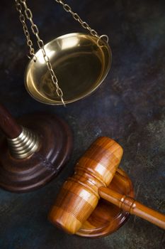 Court gavel,Law theme, mallet of judge