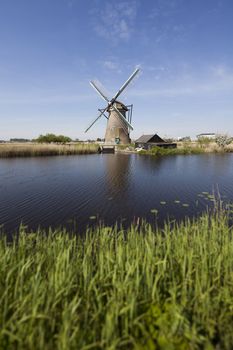 Traditional old windmills in Netherlands